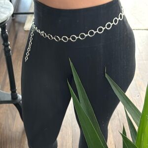 Silver Metal Loop Chain Belt